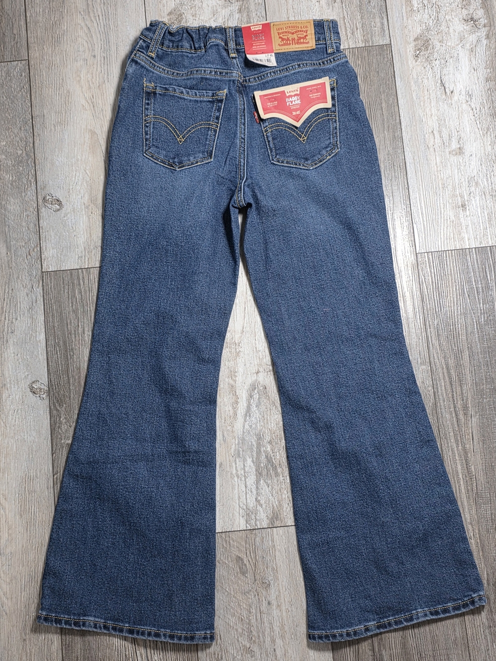 Levi's Girl's High-rise Cotton Blend Baggy Flare Jeans Sz 10 *NWT